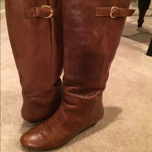Steve Madden Intyce Cognac Wedge Boot